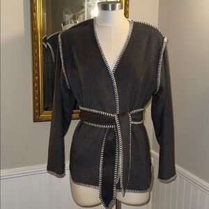 Crescent Charcoal Kendra Wool Blend Jacket. Small. NWT.